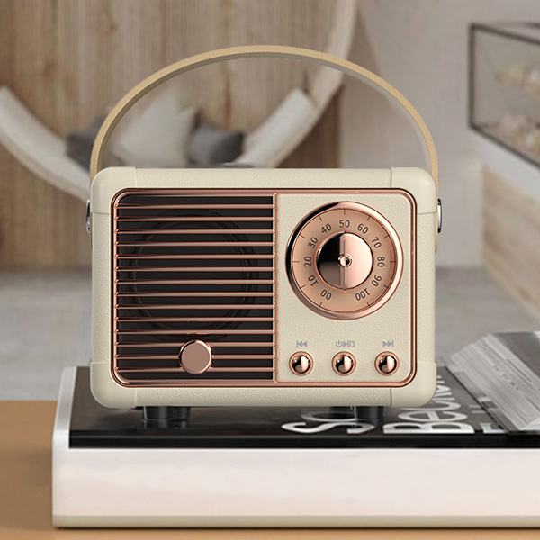 Wireless Stereo Retro Speakers Portable Bluetooth Vintage Loudspeaker