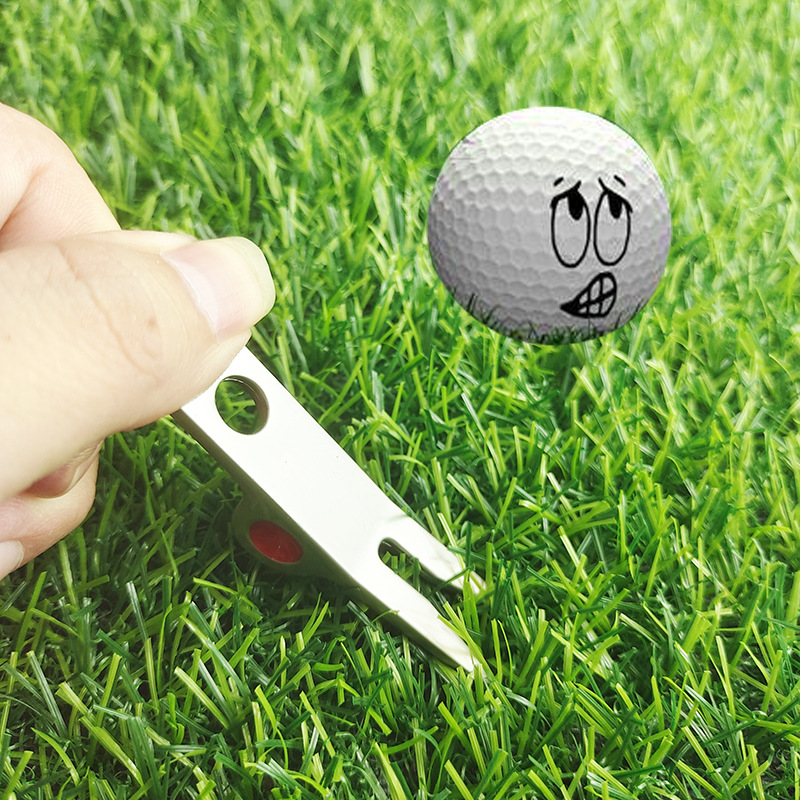 Zinc Alloy Golf Divot Tool with Finger Hole Design