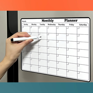 Reusable Magnetic Dry Erase Monthly Planner Fridge Pad Whiteboard