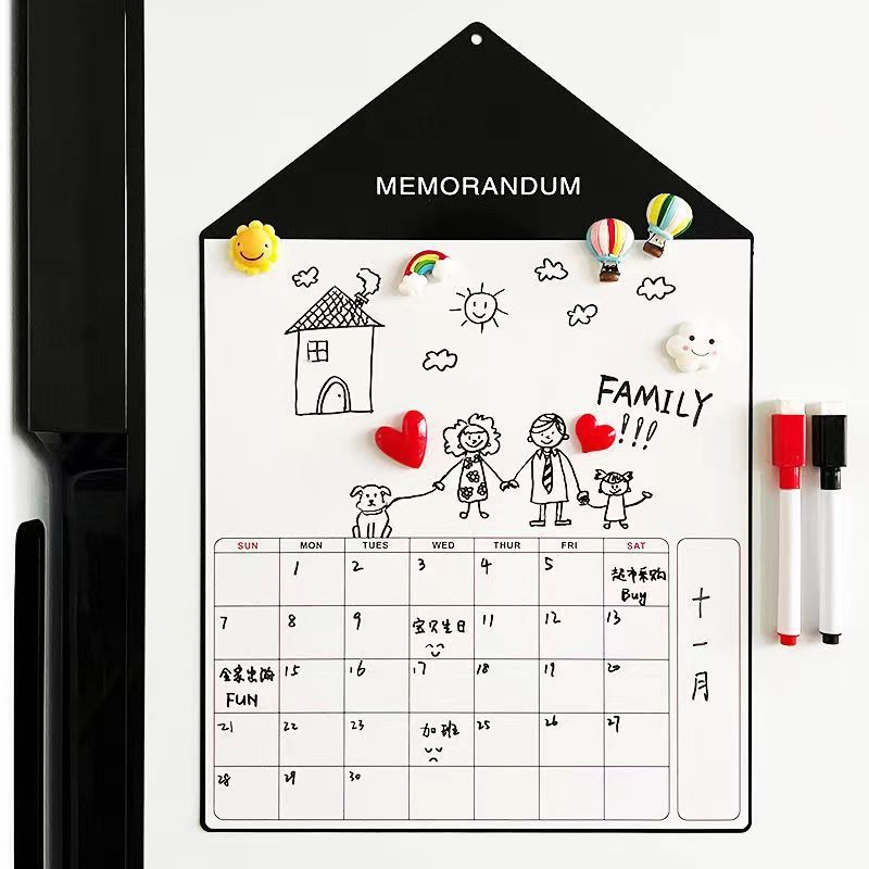 House-Shaped Magnetic Dry Erase Fridge Memo Board Whiteboard