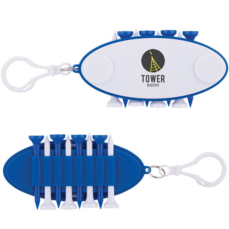 Oval Shape ABS Golf Tee Holder Key Tag