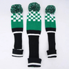 Custom Knit Golf Headcovers Set - #1, #3, #5 - Embroidered Logo, Long-Neck, Double-Layer with Pom Pom