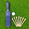 Stylish PU Leather Golf Tee Holder with Magnet Ball Marker - Holds 7 Tees, Features a Strap for Easily Attaching to your Bag.
