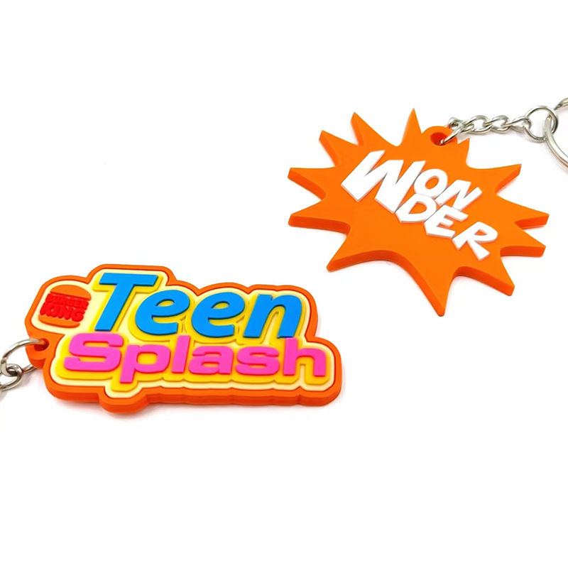 Soft 2D 3D Keyring Cute Rubber PVC Key Chain Tag