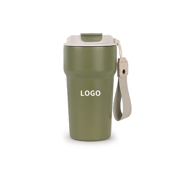 16oz Stainless Steel Coffee Mug with Handy Woven Handle