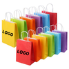 White Kraft Paper Gift Shopping Retail Party Bag Gift Bags with Handles Bulk,100% Recyclable Paper Bags