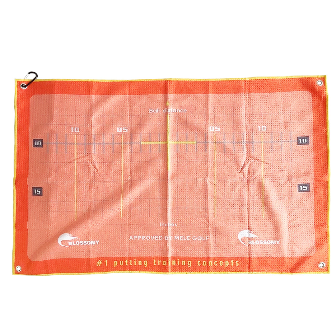 Golf Putting Stance Training Aid Towel for Putting Stroke Practice, Master Your Alignment, Stance, Posture, & Ball Position