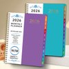 2026 PP Hardcover Weekly & Monthly Spiral Planner Notebook - Two Pages Per Week, Size in 8.5" * 6.5"