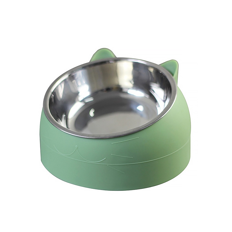 Stainless Steel Pet Bowl 15-degree Slanted Feeder Bowl for Dogs and Cats