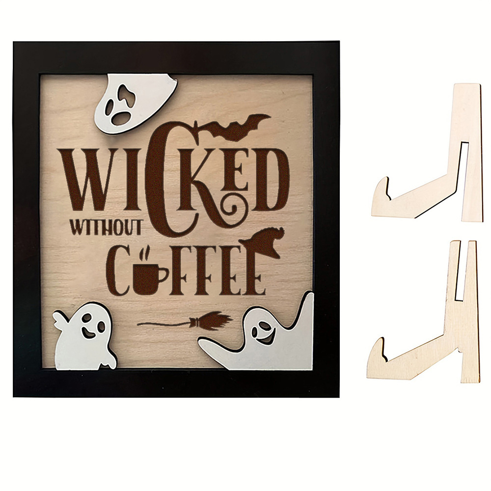 Cute Wooden Ghost Ornament