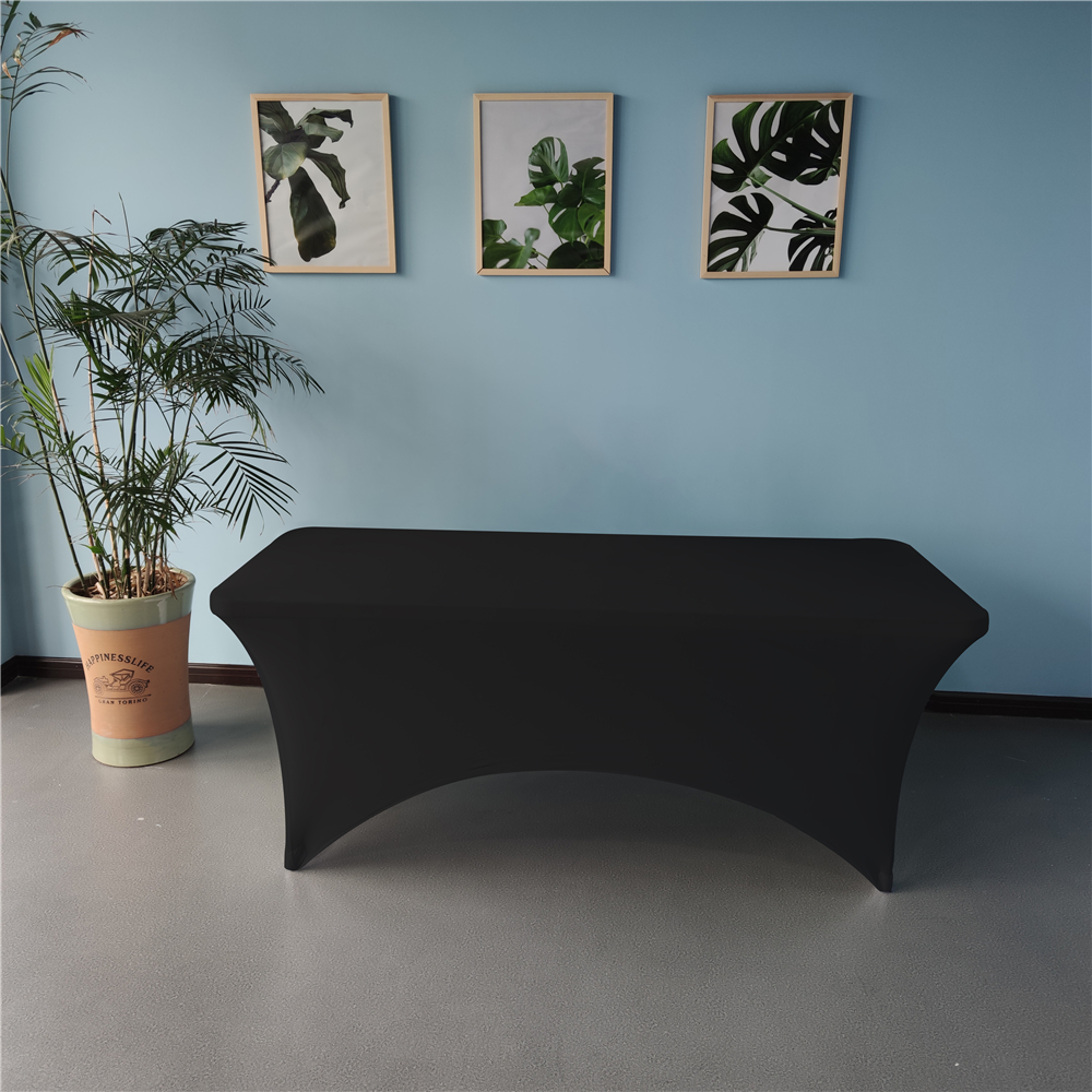6FT Stretch Rectangular Spandex Table Cover, Tight, Fitted, Washable, and Wrinkle Resistant Tablecloth