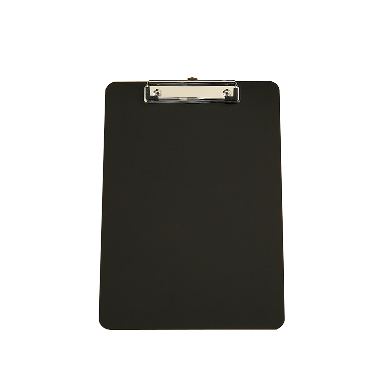 A4 Pure Black Acrylic Splint Clamp Writing Clipboard