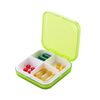 Pocket Pill Case Travel Pill Box 4 Compartments Portable Small Medicine Container for Purse Storage Drug Case