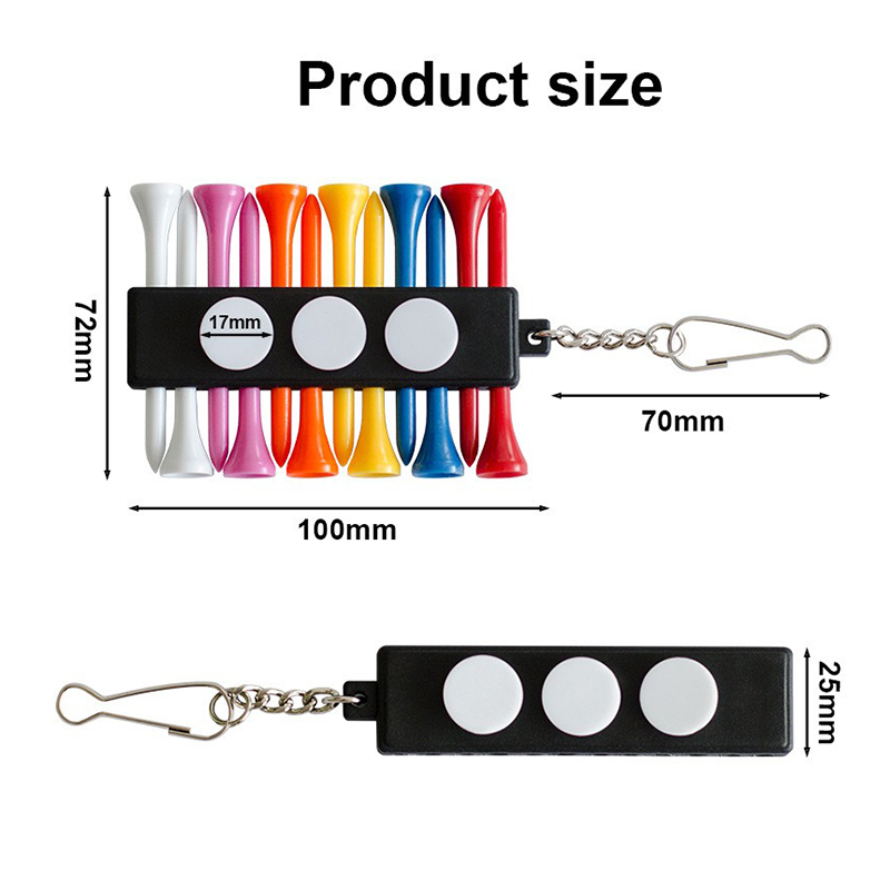 Durable ABS Golf Tee and Ball Marker Holder Set with Hook