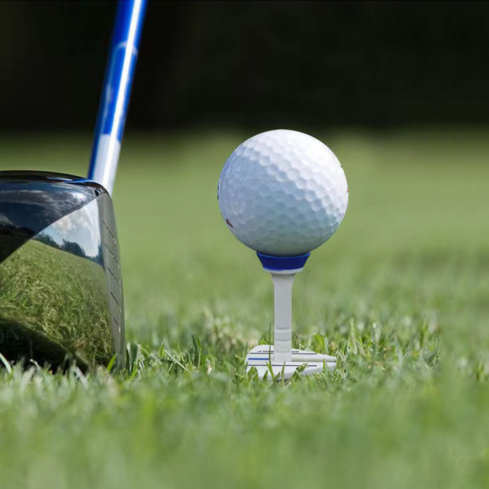 Durable 3.15" Height Adjustable Golf Tees with Detachable Alignment Plate