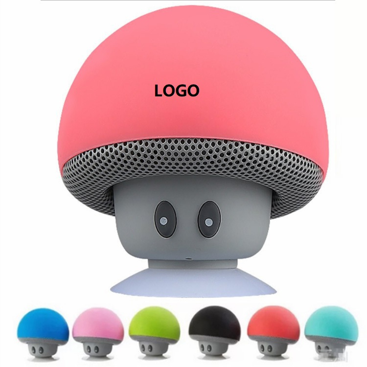 Mini Small Mushroom Speaker Wireless Audio with Suction Cup, Portable Speaker Phone Holder