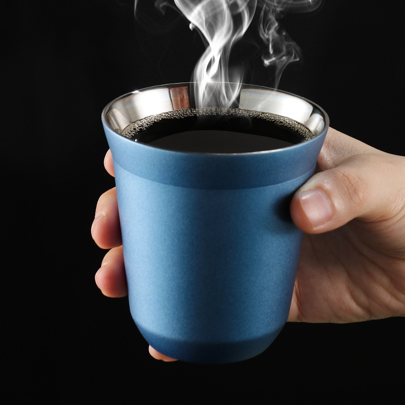 Mini Stainless Steel Espresso Cups Double Wall Vacuum Insulated 5.4oz Coffee Cup for Drinking Coffee Mug