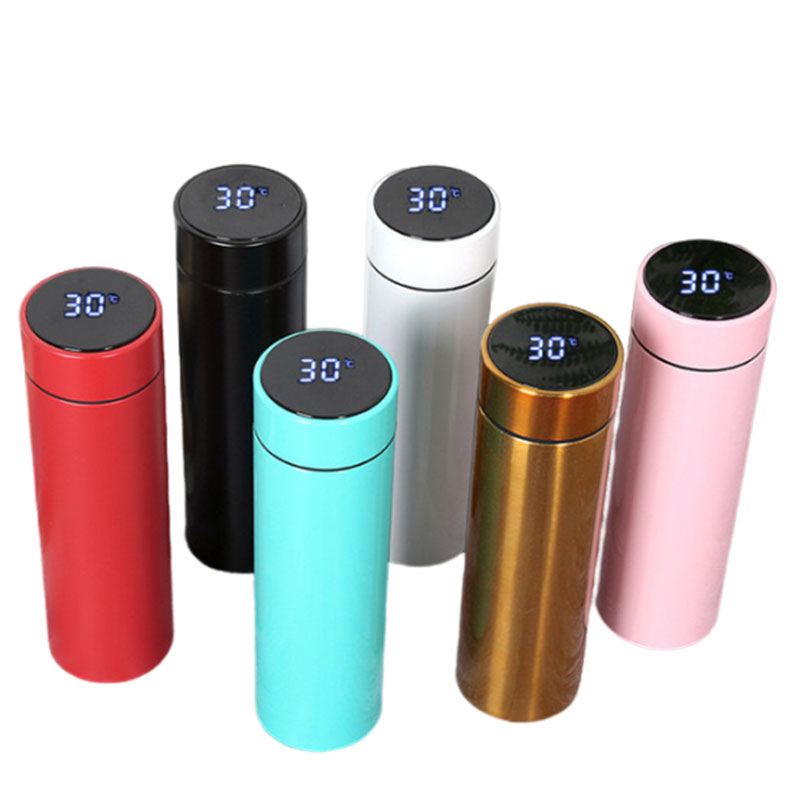 17 oz. Stainless Steel Insulated Thermal Mug With Smart Lid, LED Temperature Display Thermos Smart Water Bottle
