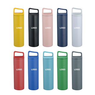 20oz BPA-free Stainless Steel Water Bottle with An Easy-carry Handle, 6.3" Height, Leak-proof, And A Slim Vertical Design