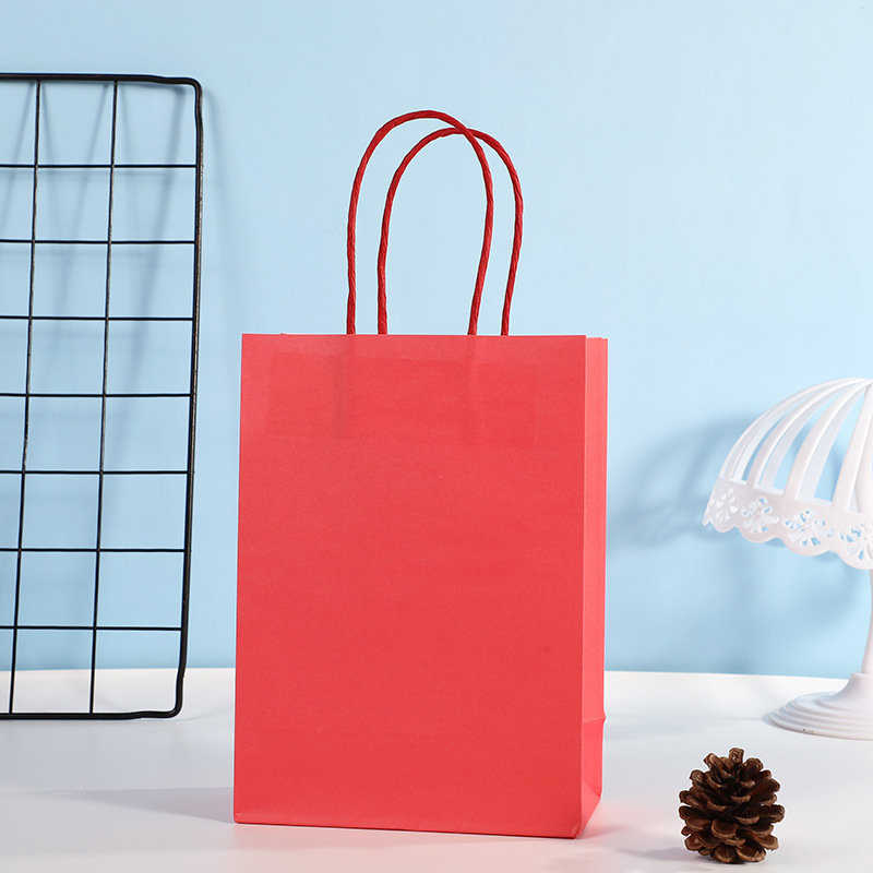 Recyclable Kraft Paper Shopping Bag With Twisted Handles, Ideal for Grocery, Retail, Takeout, Parties, Gifts, Weddings