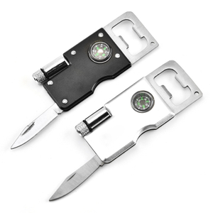 4-In-1 Multi-Function Tool With Knife LED Light Bottle Opener Compass