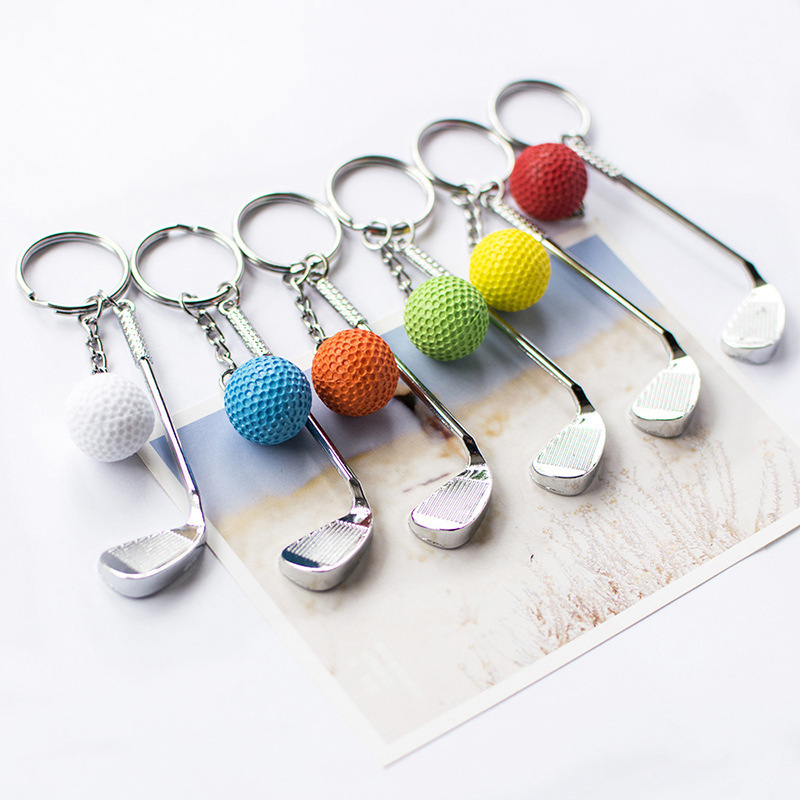 Mini Golf Club Keychain Pendant Key Ring