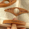 Ergonomic Wooden Book Page Holder Thumb Ring