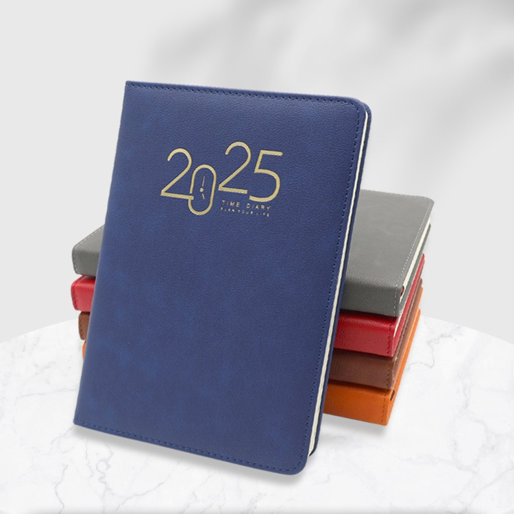 2025 Hardcover PU Leather Diary Notebook