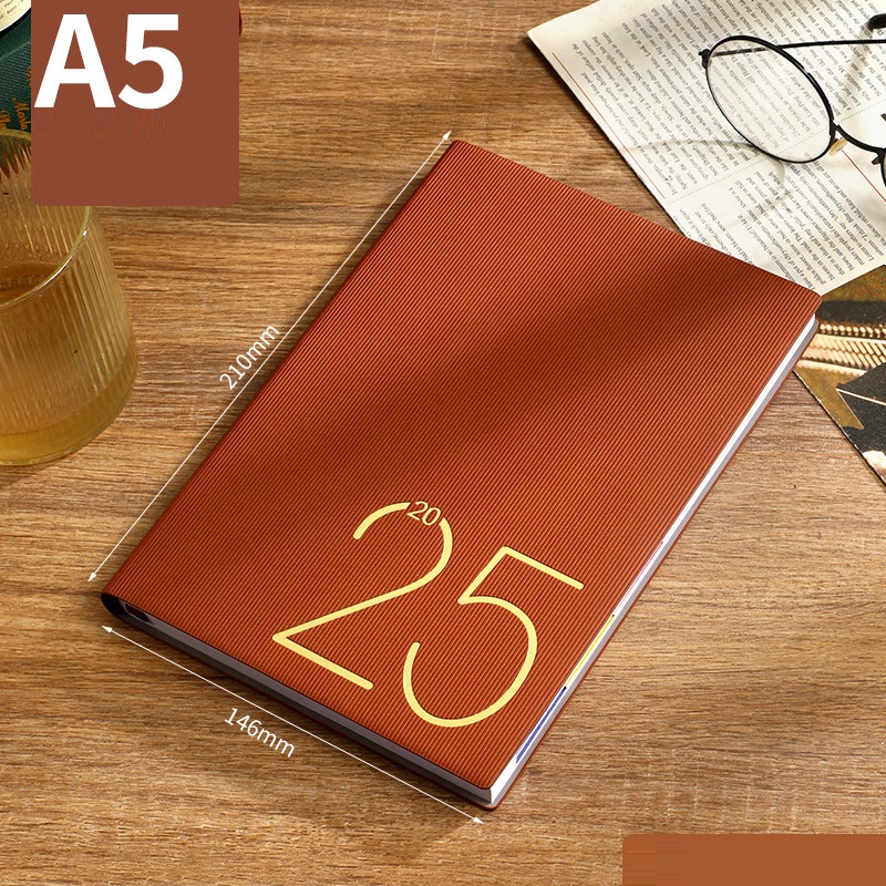 2025 A5 PU Leather Planner Notebook