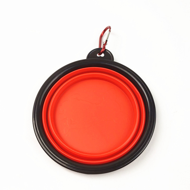 Collapsible Foldable Portable Dog Water Bowl for Cats Pet Foldable Feeding Watering Dish for Travel Camping Walking with Carabiner