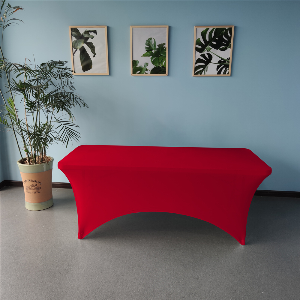 6FT Stretch Rectangular Spandex Table Cover, Tight, Fitted, Washable, and Wrinkle Resistant Tablecloth