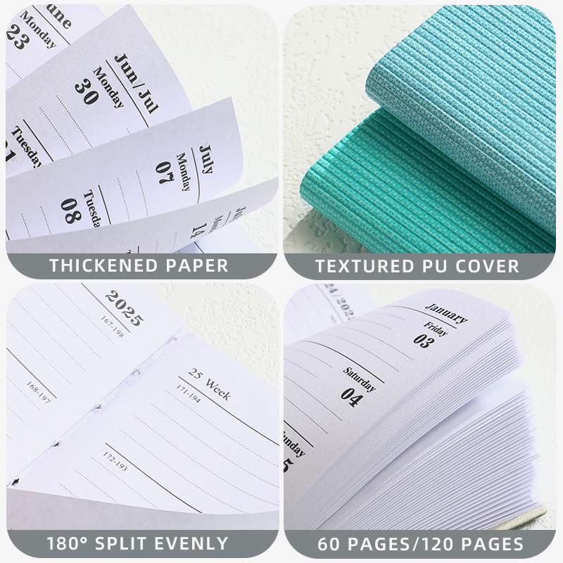 2025 Daily Planner Notebook A7 Pocket Planner