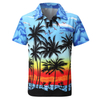 Custom Full Color Dye Sublimation Quick Dry Men's Hawaiian Beach Shirt