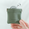 Small Coin Purse Cosmetic Bag Portable Earphone Protective Sleeve PU Leather Lipstick Storage Bag