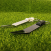 Golf Divot Tool Keychain with Leather Strap