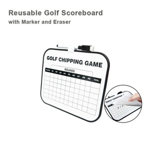 Dry-erase Golf Scoreboard (21.5 X 18.3 Cm) with Top-mounted Marker And Eraser