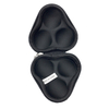 Triangle EVA Hard-shell Golf Ball Case holds 3 balls. Durable, waterproof, shockproof, and portable with carabiner.