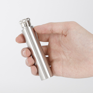 1oz Stainless Steel Mini Cylinder Hip Flask