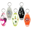 ABS Diamond-shaped Retro Motel Hotel Keychain Key Rings Camping Chain Travel, Size: 1 3/4" x 3 1/2" x 1/8"