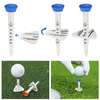 Durable 3.15" Height Adjustable Golf Tees with Detachable Alignment Plate