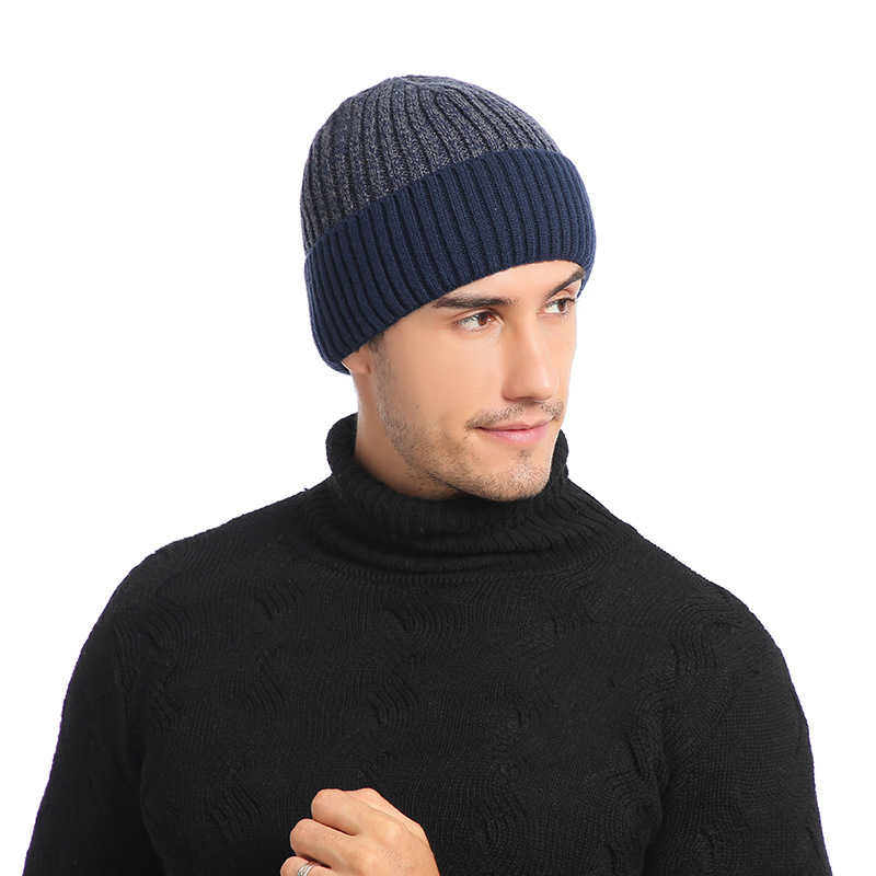 Slouchy Warm Winter Hats Acrylic Knit Cuff Beanie Cap Daily Beanie Hat Women Men Woman Man Unisex