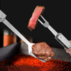 3-in-1 Folding Barbecue Tool, Spatula, Fork and Knife. Stainless Steel 19.5 Inch Long BBQ Grilling Tool For Outdoor Camping