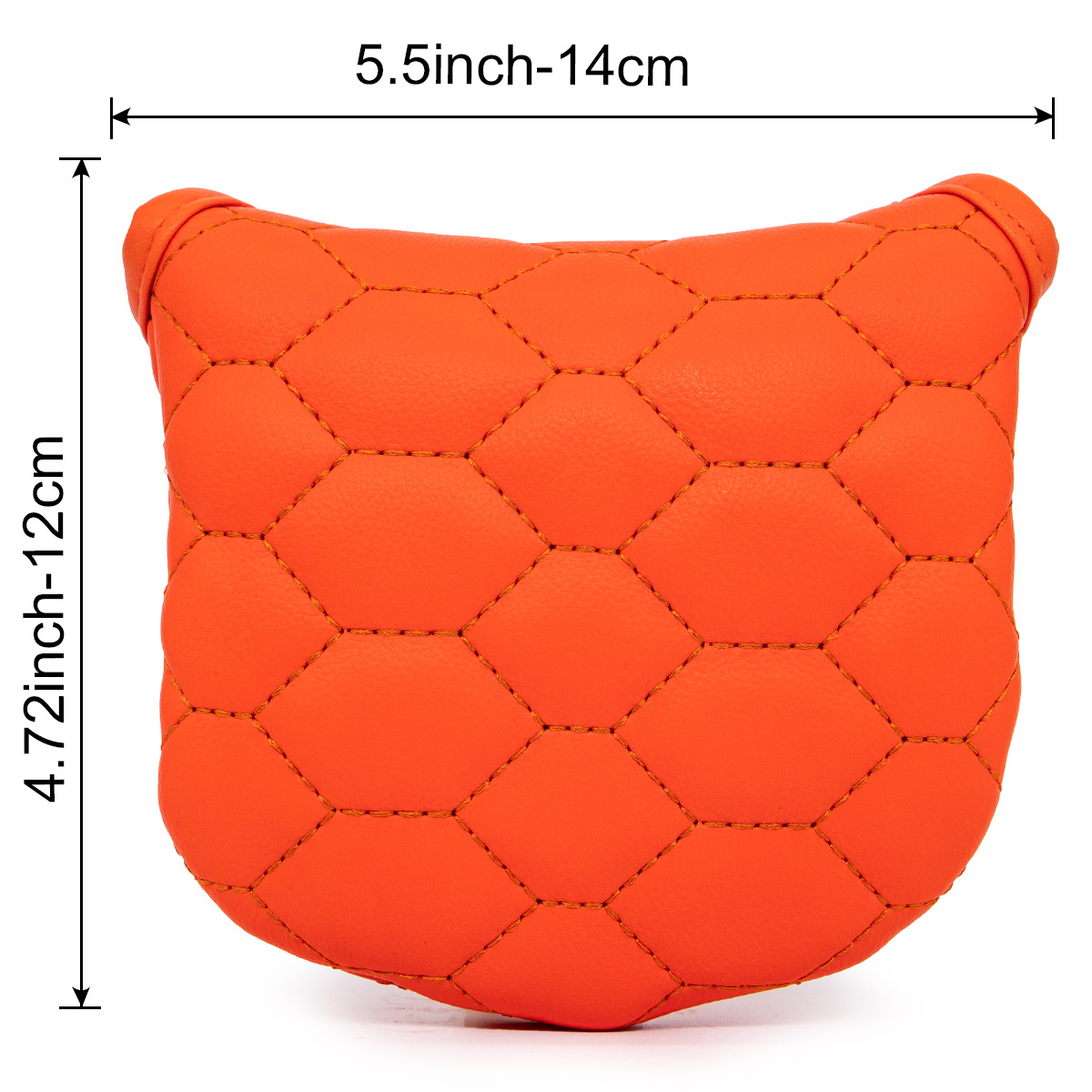 Premium PU Leather Square Mallet Shaped Hook&Loop Closure Golf Putter Headcover with Soft Lining