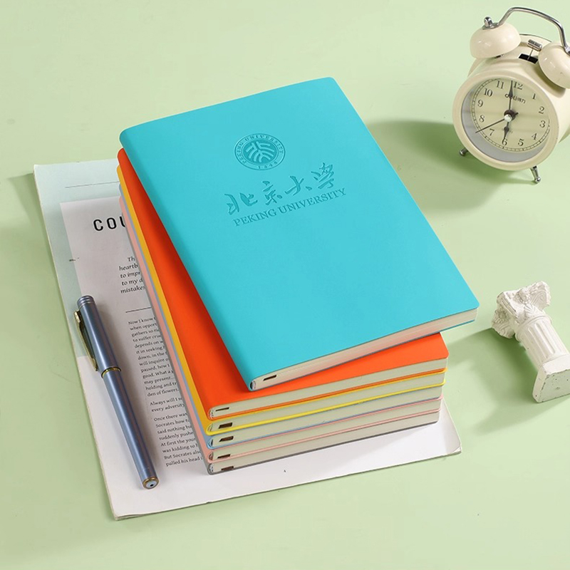 A5 Soft-Touch PU Notebook -- 96 Sheets / 192 Pages, 80gsm Paper, Ribbon Bookmark & Pen Loop, Custom Logo, 14.5 * 21 cm