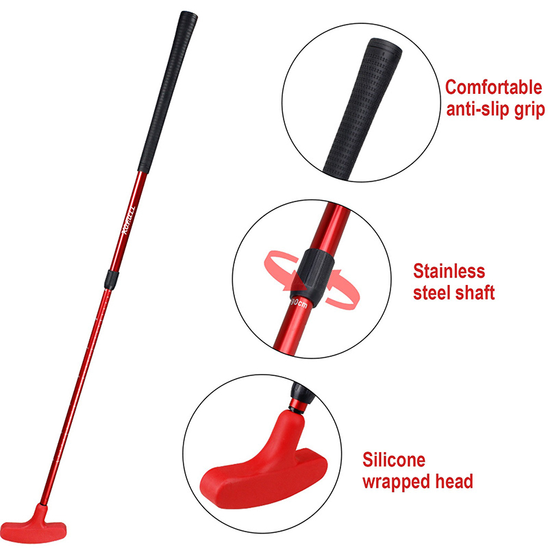 Adjustable Portable Golf Putter with Silicone Head