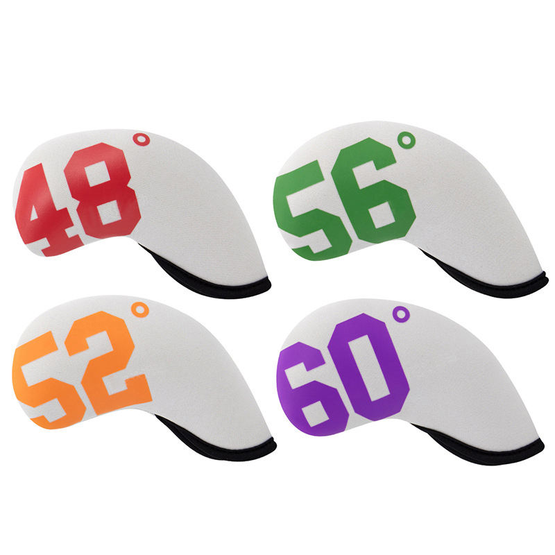 Durable Neoprene Golf Wedge Iron Headcovers Set with Numbered Tags for Easy Identification