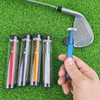 Stainless Steel Hex Groove Sharpener Golf Club Cleaner Tool with Tube Case - 4.4" Length