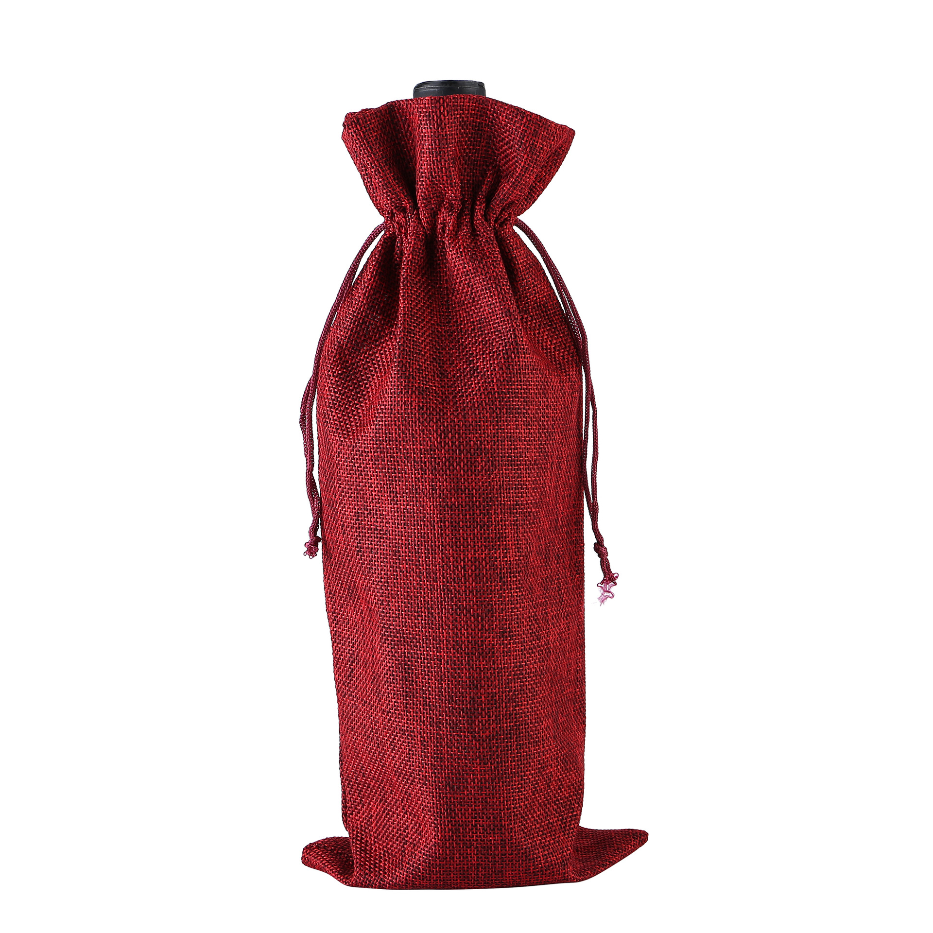 Linene Wine Gift Bags Wine Bottle Bags with Drawstrings, Tags & Ropes, Reusable Wine Bottle Covers for Christmas, Holiday Party