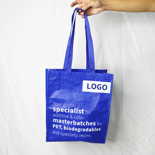 Environmental RPET Reusable Reinforced Handle Grocery Bags Heavy Duty Large Shopping Totes