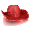 Sequin Cowboy Hat LED Light Up Cowgirl Hat Flashing Blinky Lights Fun Rodeo Party Hats Costume Accessories for Party Costumes